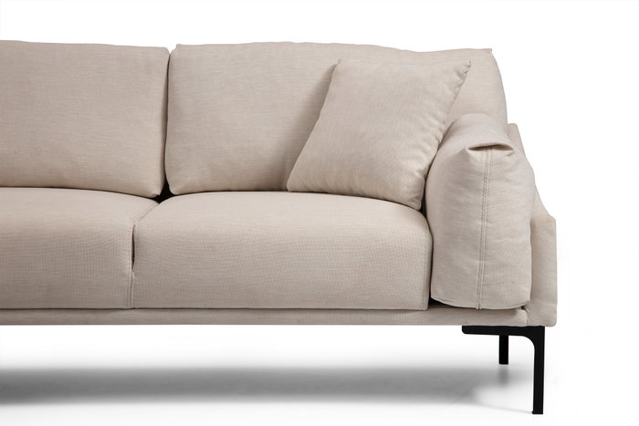 Atelier Del Sofa Sofá Esquinero Leo Izquierdo Crema 255x150 cm